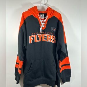 NHL Philadelphia Flyers Black and Orange Hoodie Sweatshirt